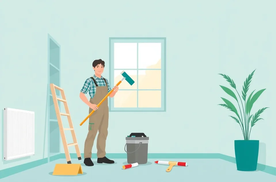 Intérieur rénové après travaux de peinture à Reims