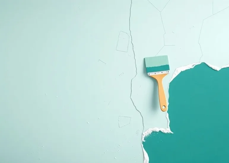 Ponçage et rebouchage des fissures avant mise en peinture